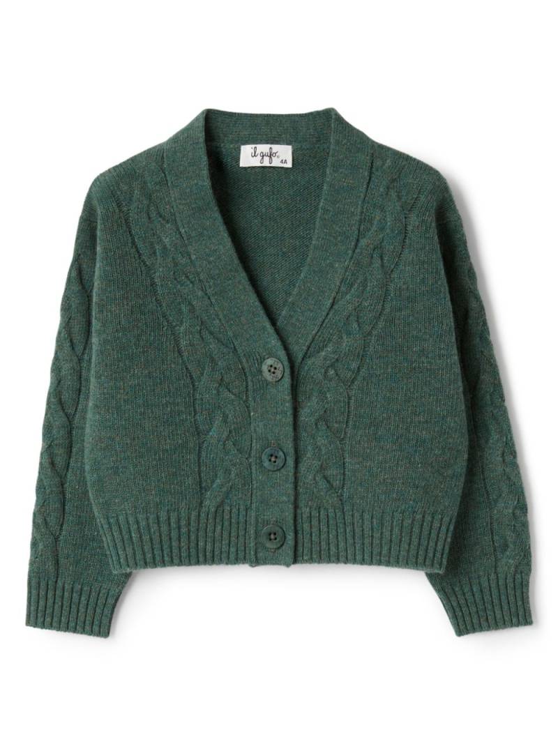 Il Gufo virgin-wool cardigan - Green von Il Gufo