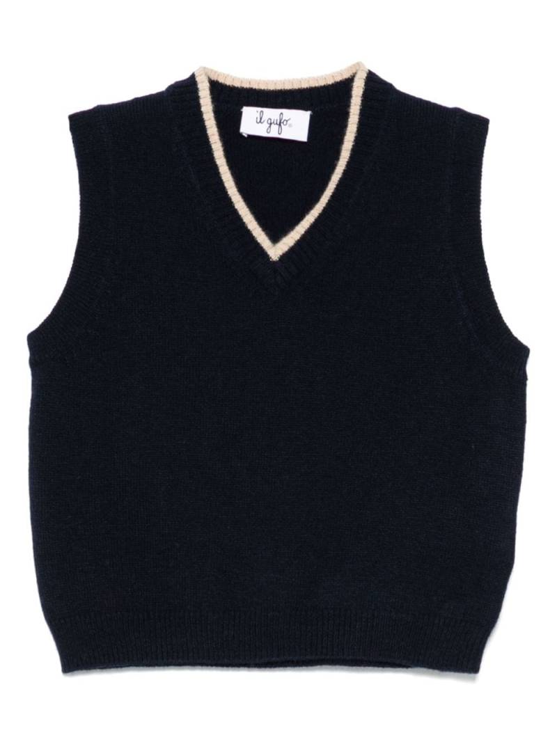 Il Gufo virgin wool vest - Blue von Il Gufo