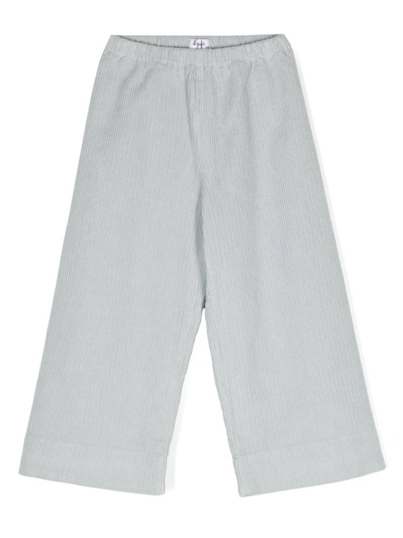 Il Gufo wide-leg corduroy trousers - Blue von Il Gufo