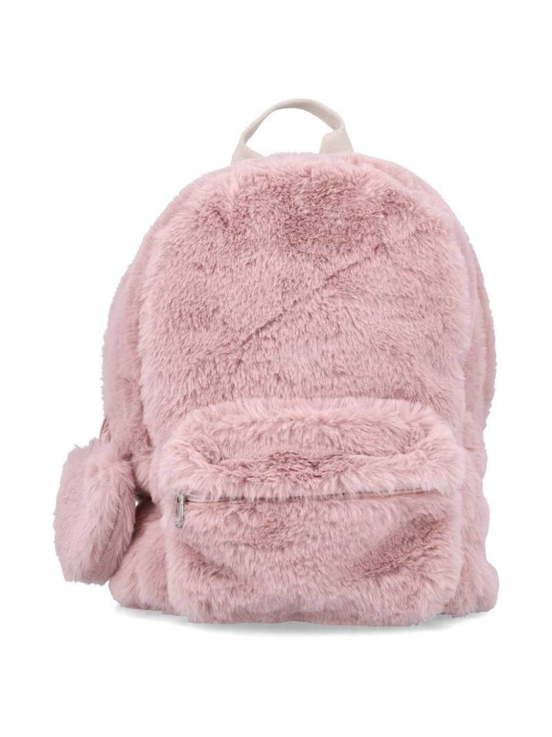 Il Gufo zipped faux-fur backpack - Pink von Il Gufo