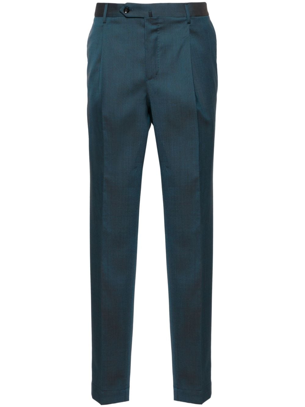 Incotex Super 120s low-rise tailored trousers - Blue von Incotex