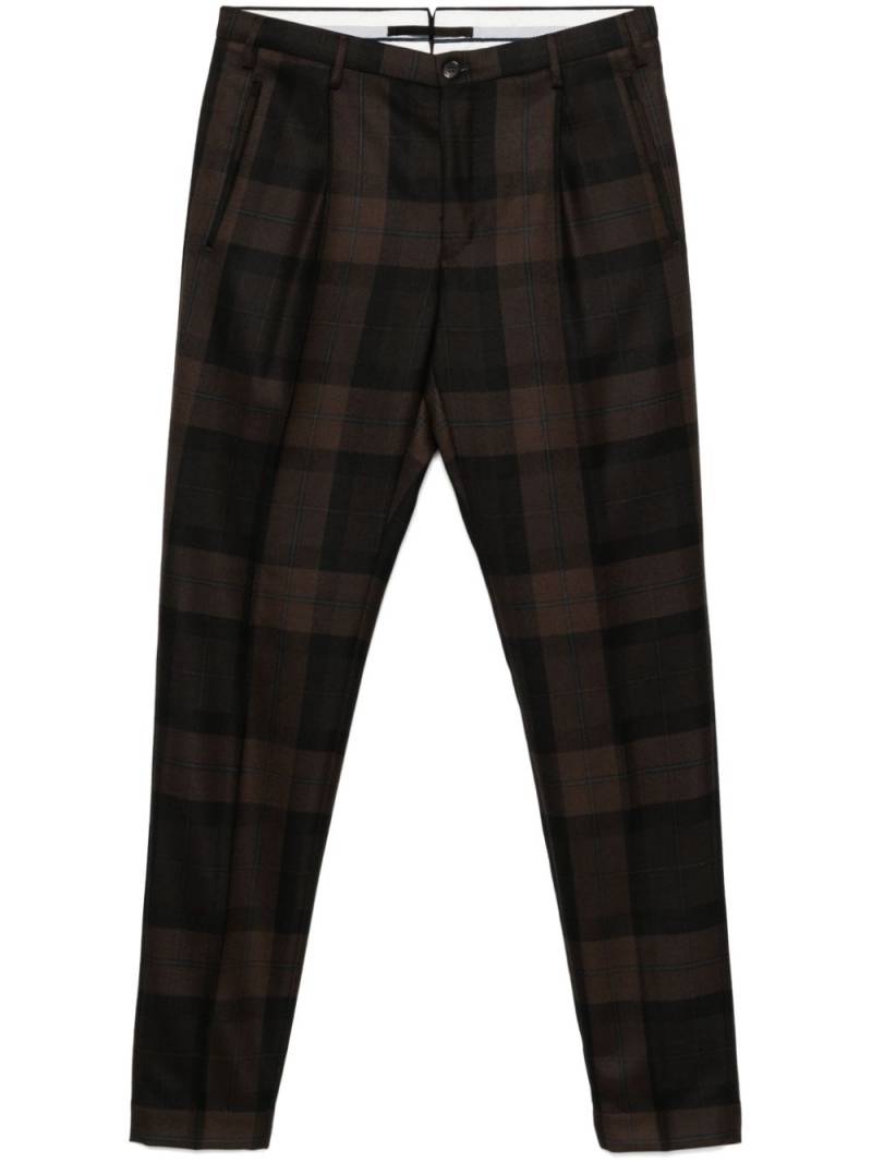 Incotex checkered trousers - Brown von Incotex