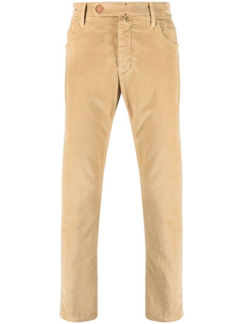 Incotex corduroy slim-cut trousers - Brown von Incotex