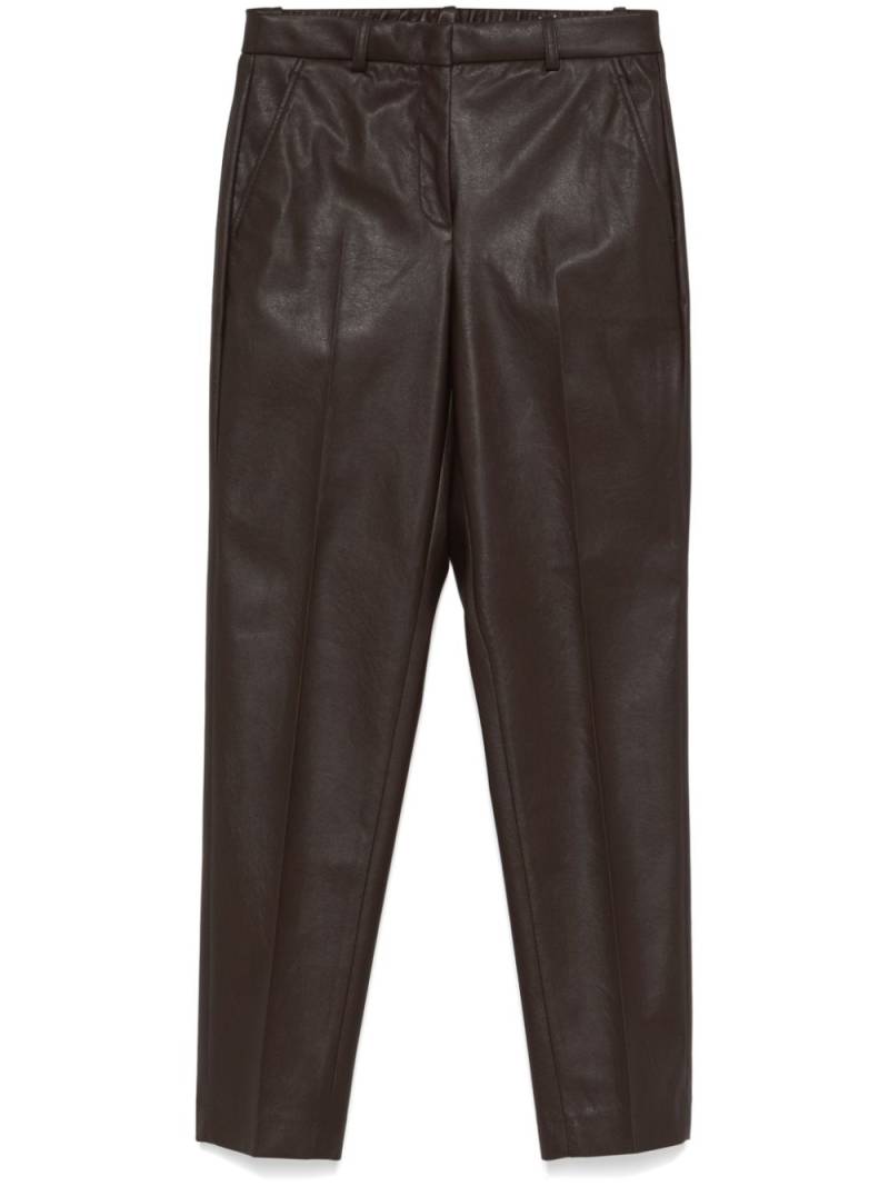 Incotex faux-leather trousers - Brown von Incotex