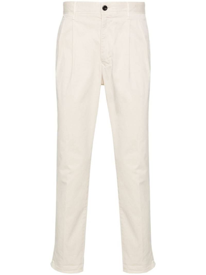 Incotex gabardine-weave tapered trousers - Neutrals von Incotex