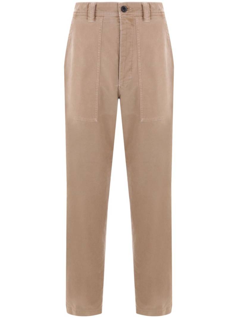 Incotex garment-dyed straight-leg trousers - Neutrals von Incotex