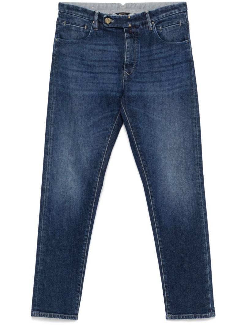 Incotex logo-appliqué straight-leg jeans - Blue von Incotex