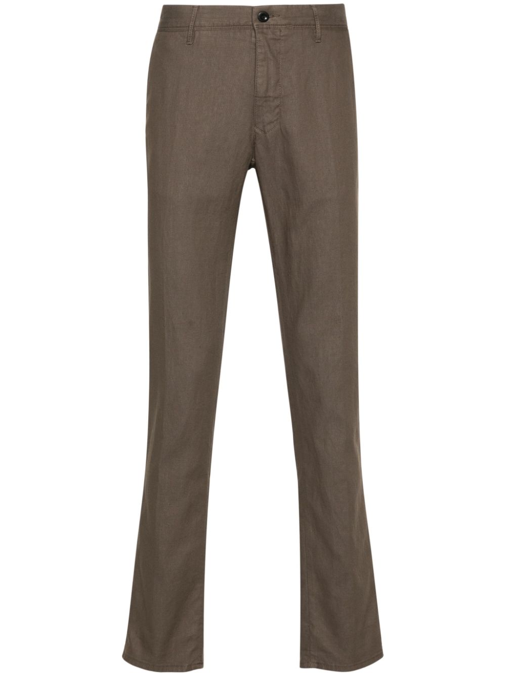 Incotex logo-embroidered trousers - Brown von Incotex