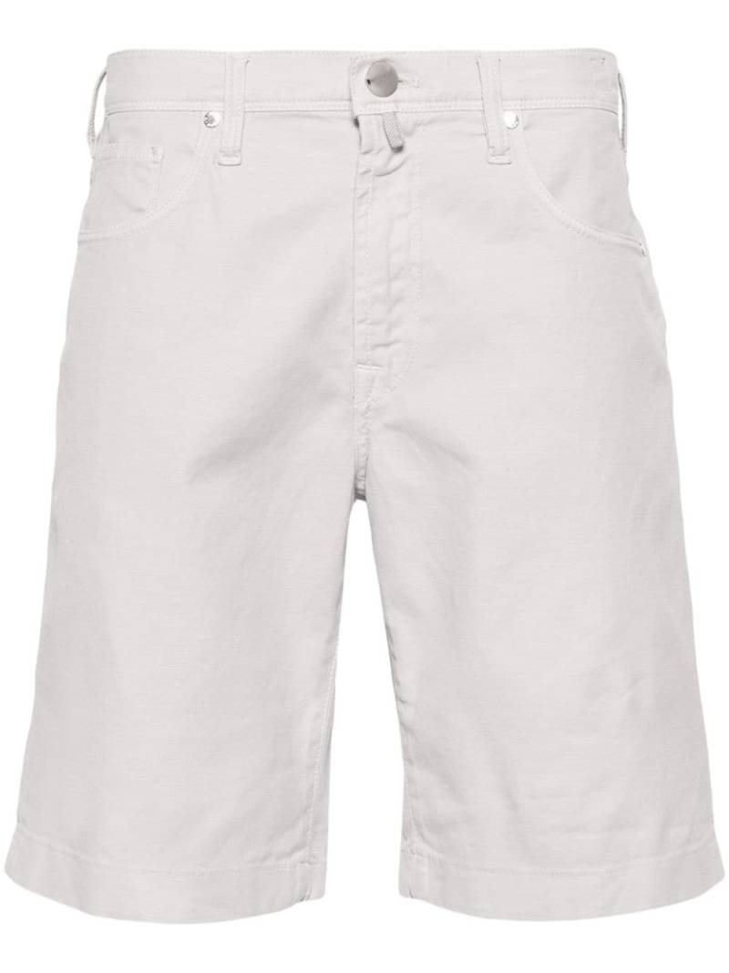 Incotex logo-patch denim shorts - Grey von Incotex