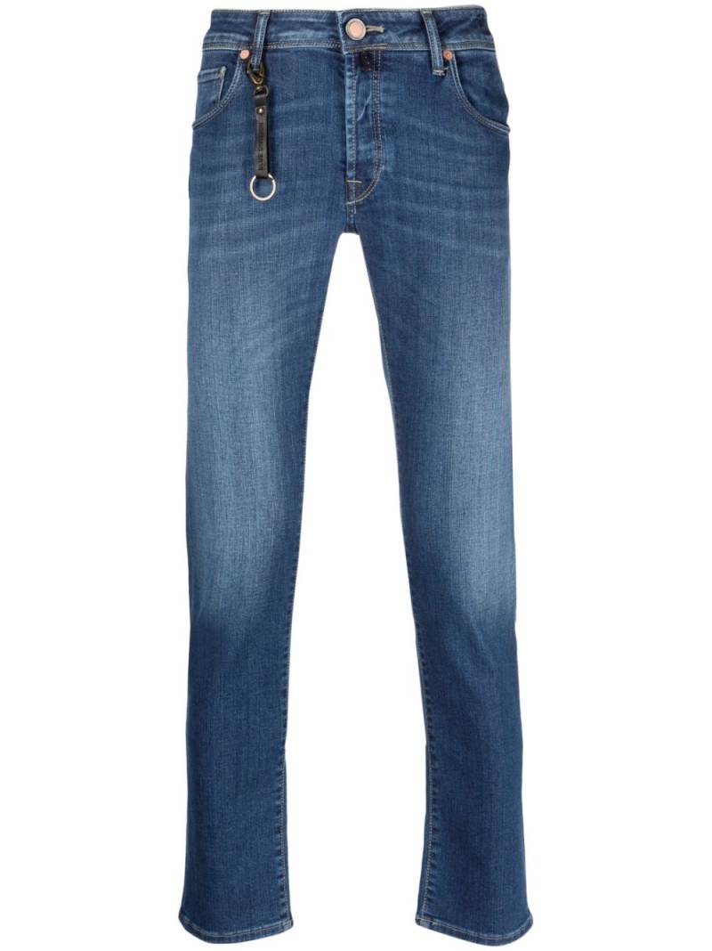 Incotex logo-patch slim-fit jeans - Blue von Incotex