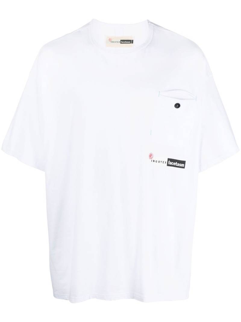 Incotex logo-print cotton T-shirt - White von Incotex