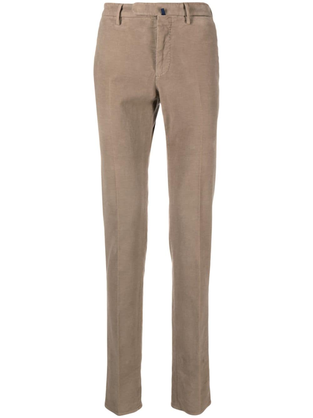 Incotex mid-rise cotton chino trousers - Brown von Incotex
