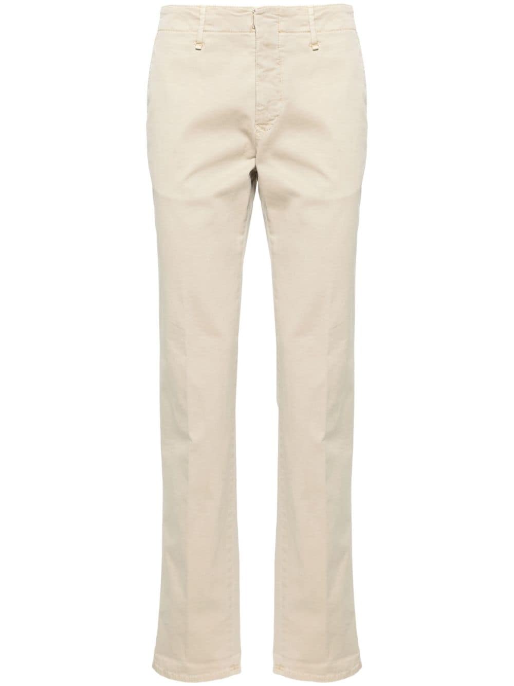 Incotex mid-rise stretch-cotton straight-leg trousers - Neutrals von Incotex