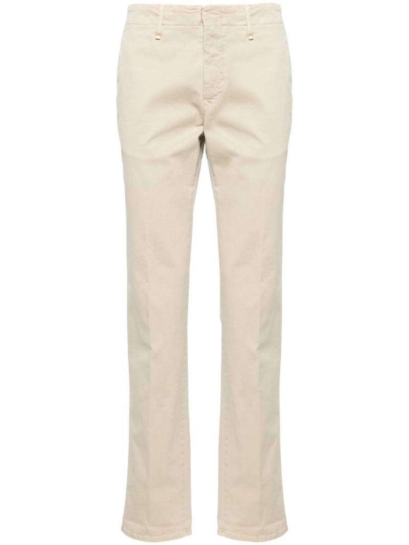 Incotex mid-rise stretch-cotton straight-leg trousers - Neutrals von Incotex