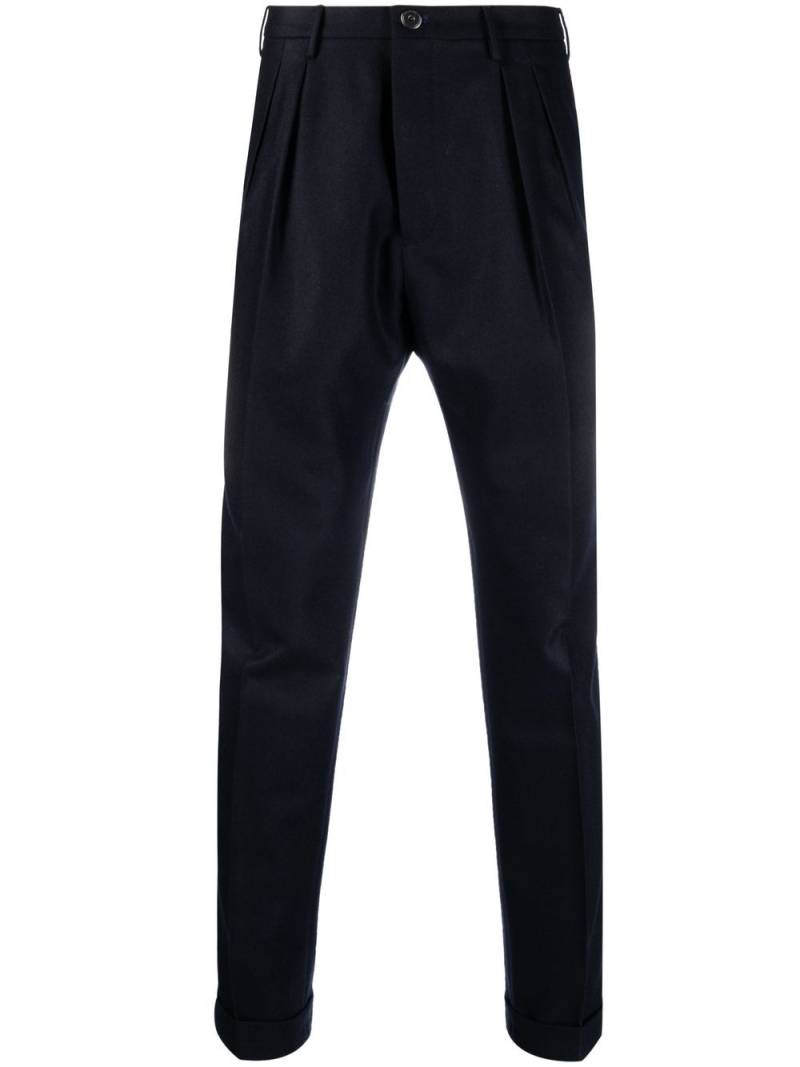 Incotex mid-rise tapered-leg trousers - Blue von Incotex