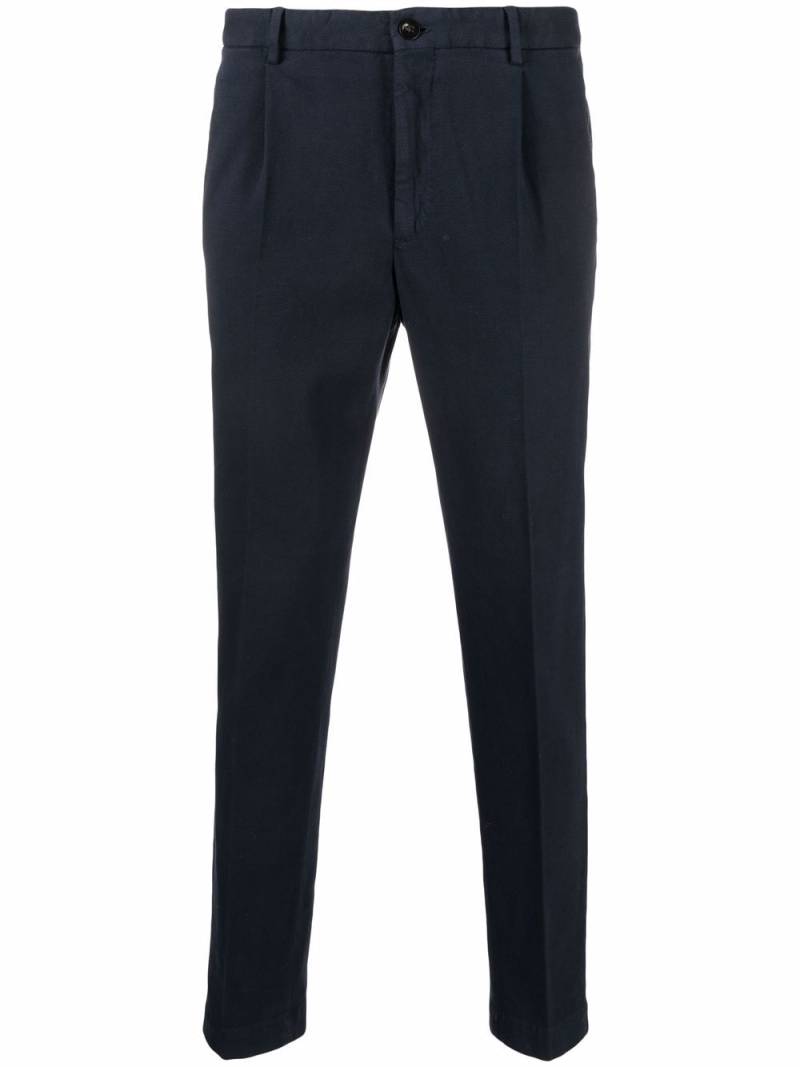 Incotex mid-rise tapered-leg trousers - Blue von Incotex