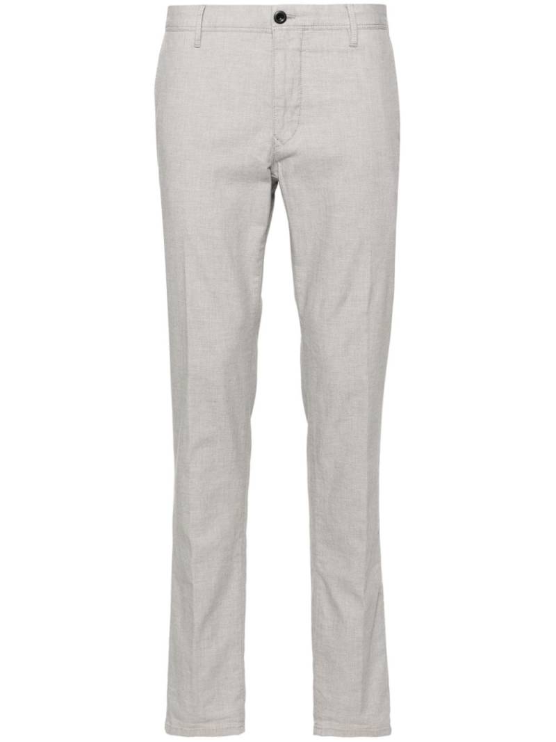 Incotex mid-rise tapered trousers - Grey von Incotex