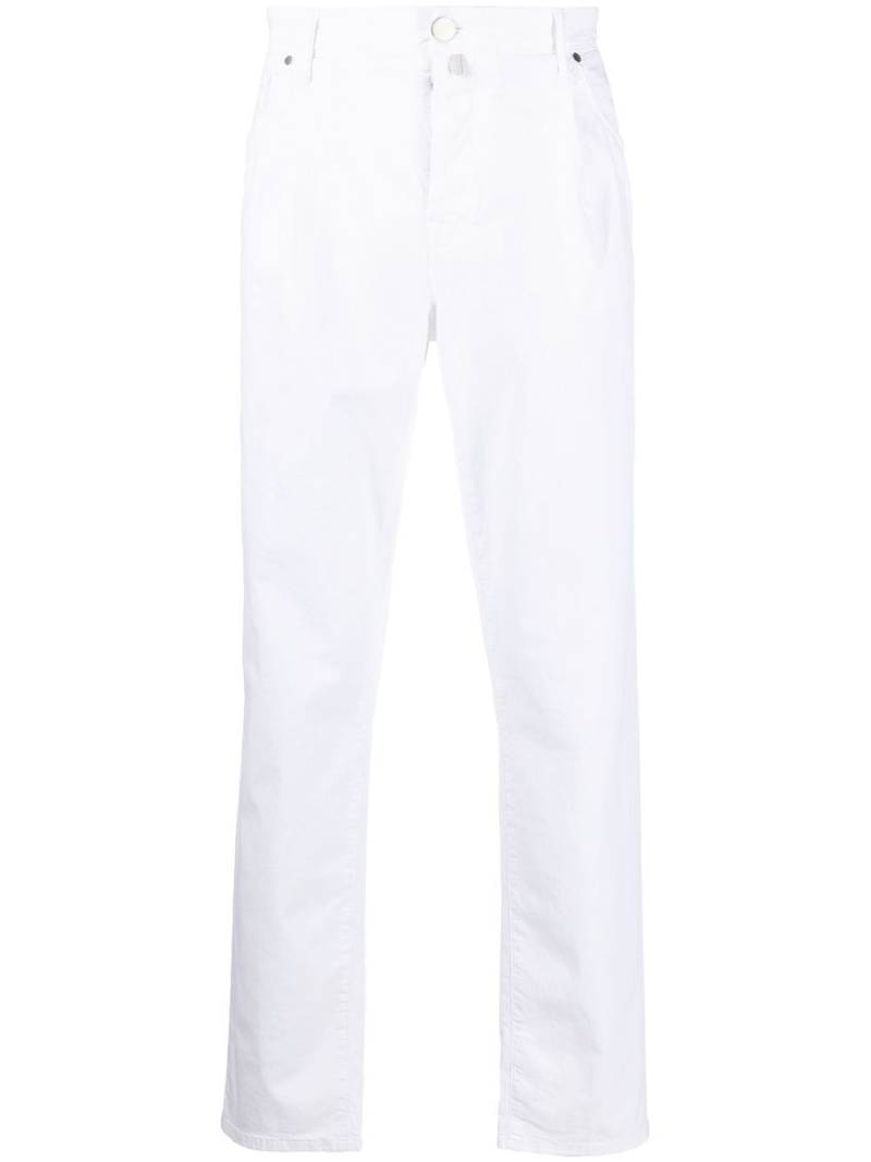 Incotex pleat-detail straight-leg trousers - White von Incotex