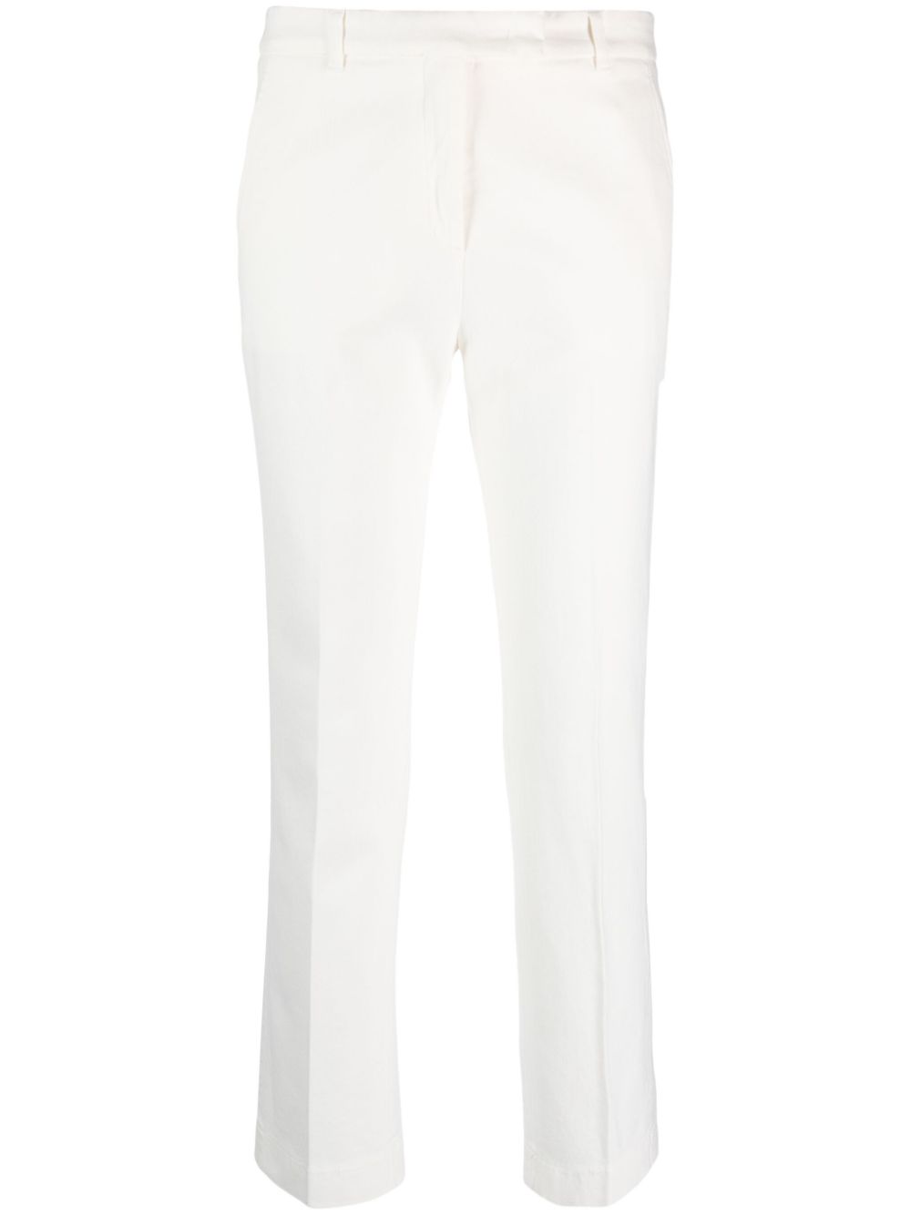 Incotex pressed-crease cotton tailored trousers - White von Incotex