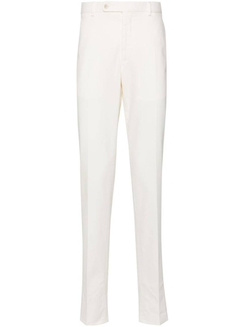 Incotex tapered-leg cotton trousers - White von Incotex