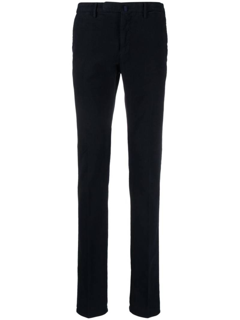 Incotex skinny mid-waist chino trousers - Blue von Incotex