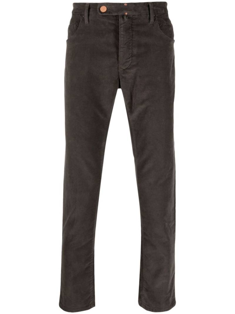 Incotex slim-cut corduroy chinos - Grey von Incotex