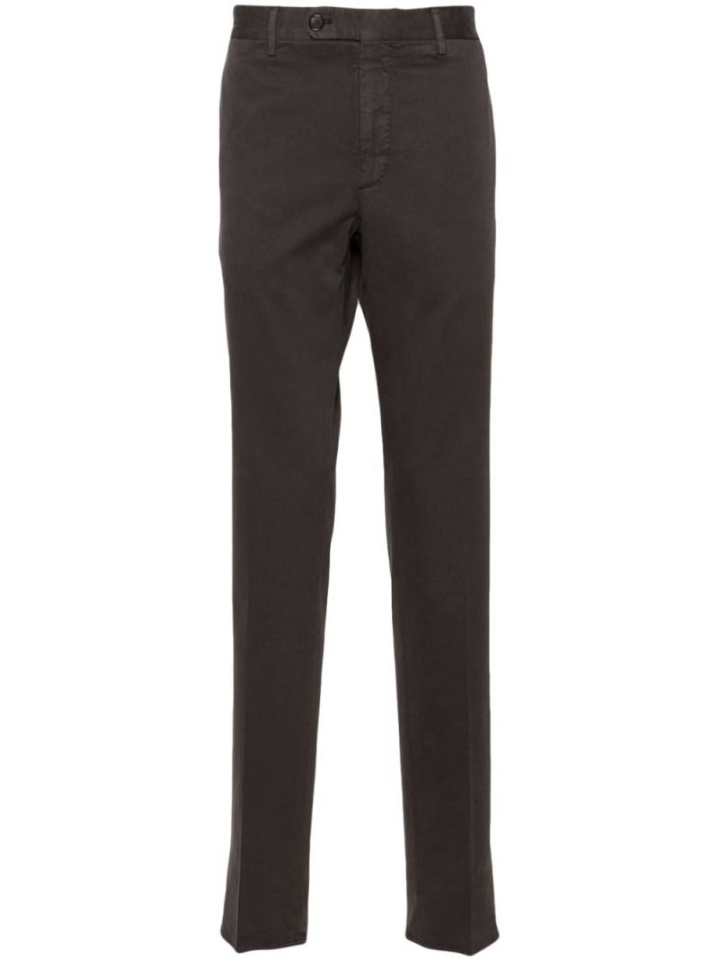 Incotex tapered-leg cotton trousers - Brown von Incotex