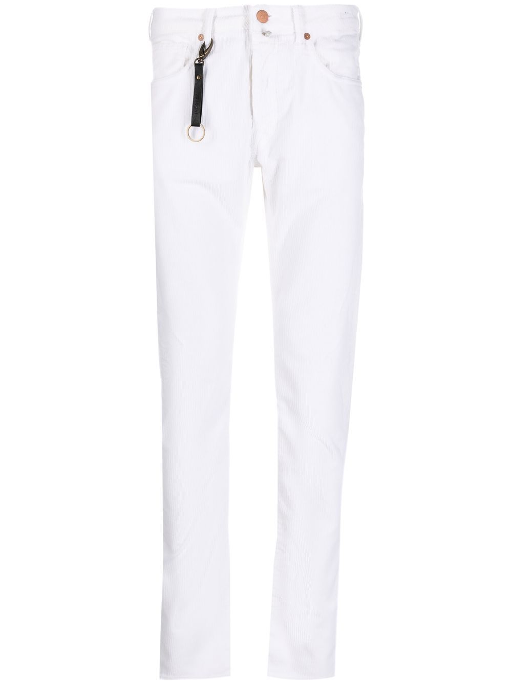 Incotex straight-leg keyring-detail trousers - White von Incotex