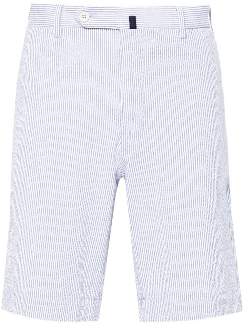 Incotex striped seersucker bermuda shorts - Blue von Incotex