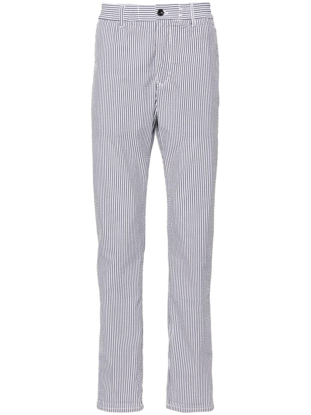 Incotex striped straight-leg trousers - White von Incotex