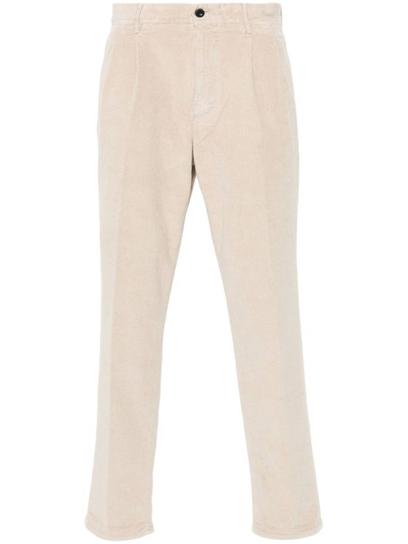 Incotex tapered-leg corduroy trousers - Neutrals von Incotex