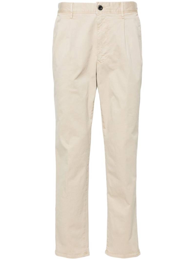 Incotex tapered-leg cotton chino trousers - Neutrals von Incotex