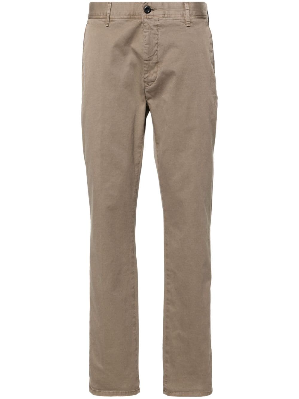 Incotex tapered-leg cotton chino trousers - Neutrals von Incotex