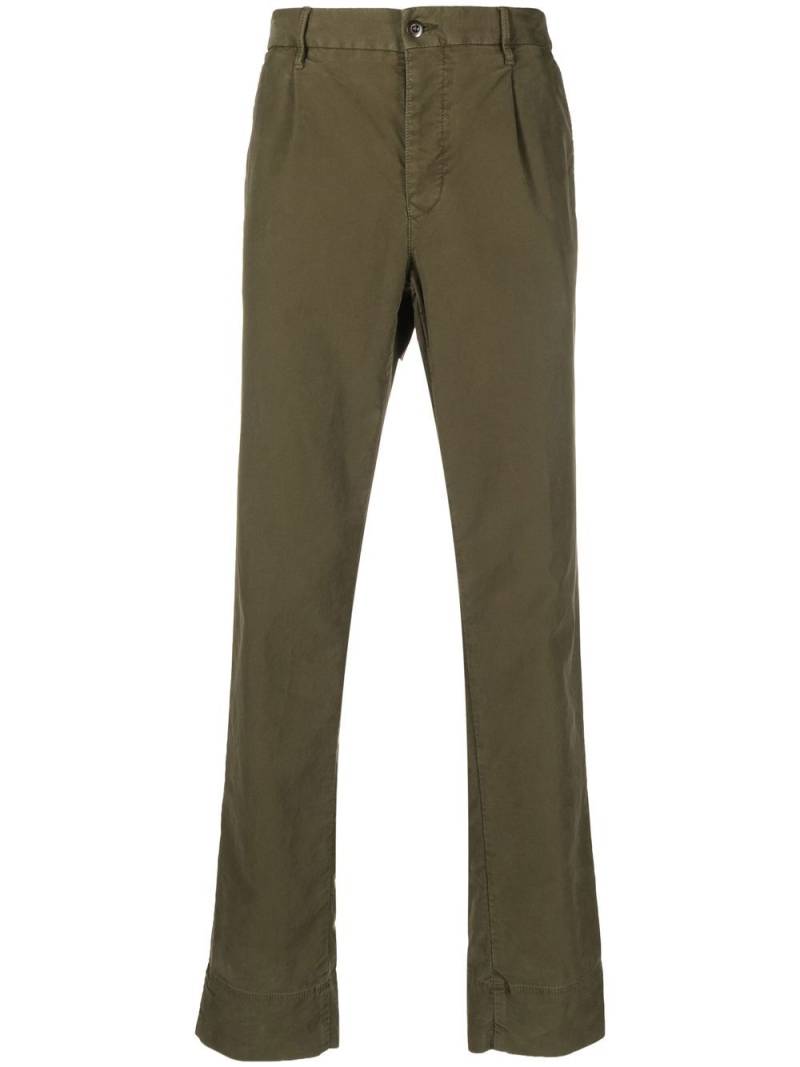 Incotex tapered-leg cotton trousers - Green von Incotex