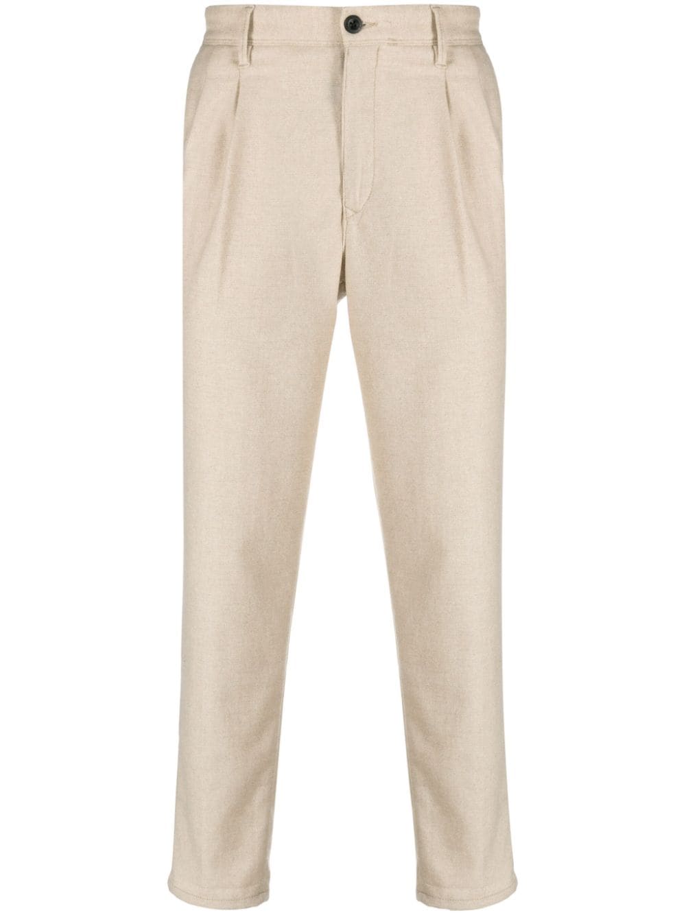 Incotex tapered wool-blend felt trousers - Neutrals von Incotex