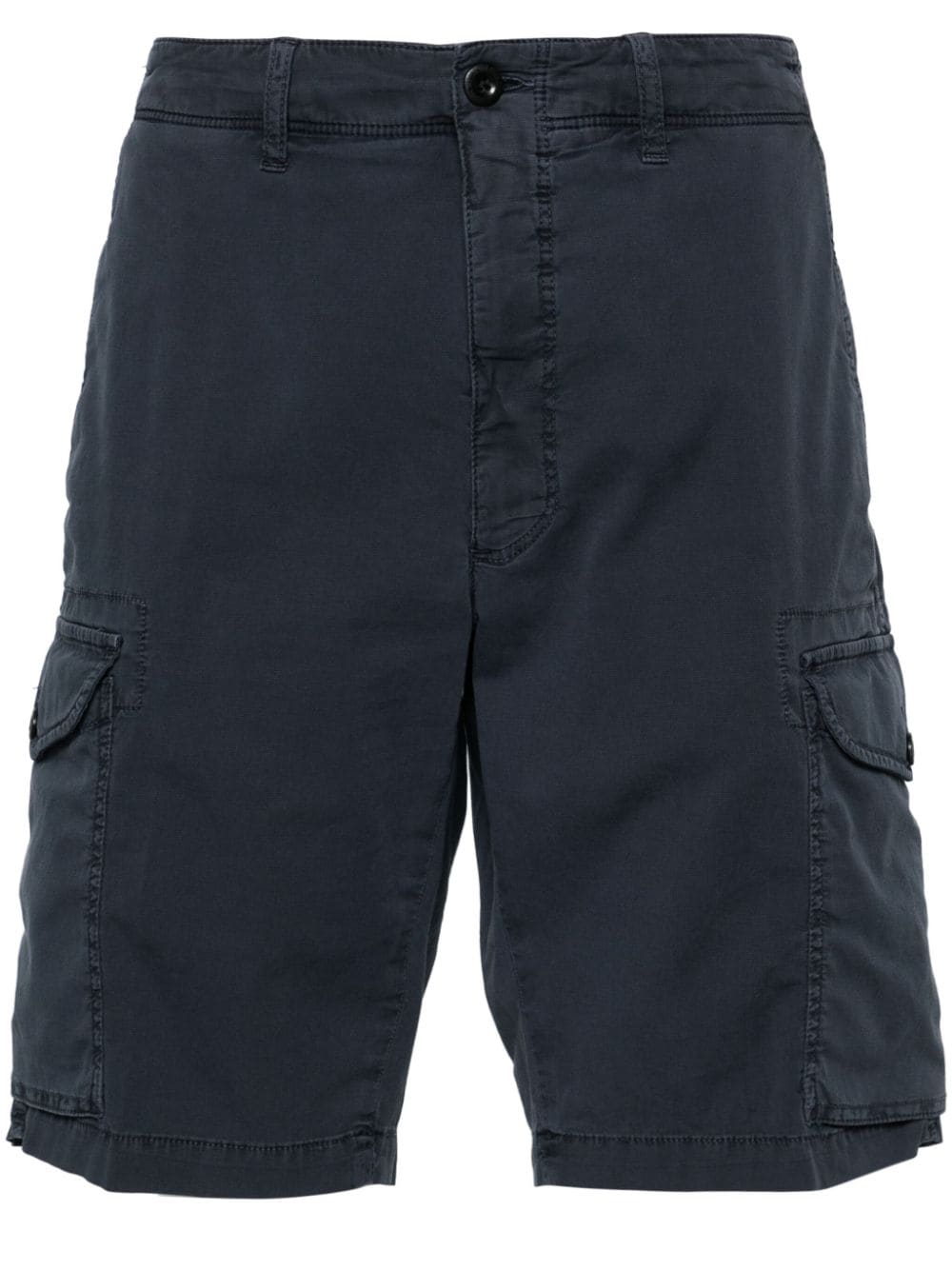 Incotex textured cotton cargo shorts - Blue von Incotex