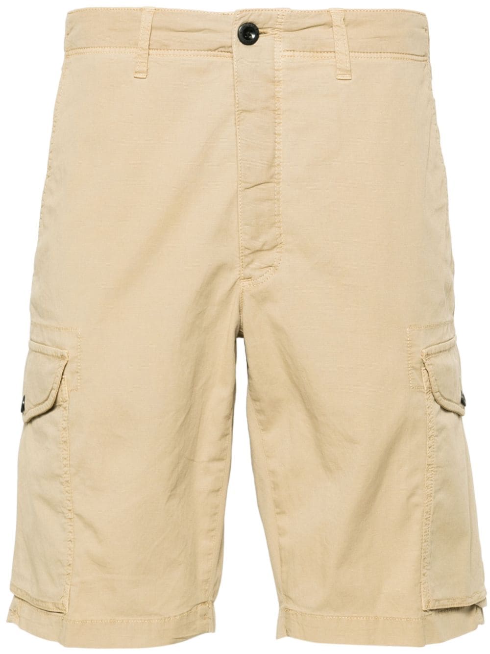 Incotex textured cotton cargo shorts - Neutrals von Incotex