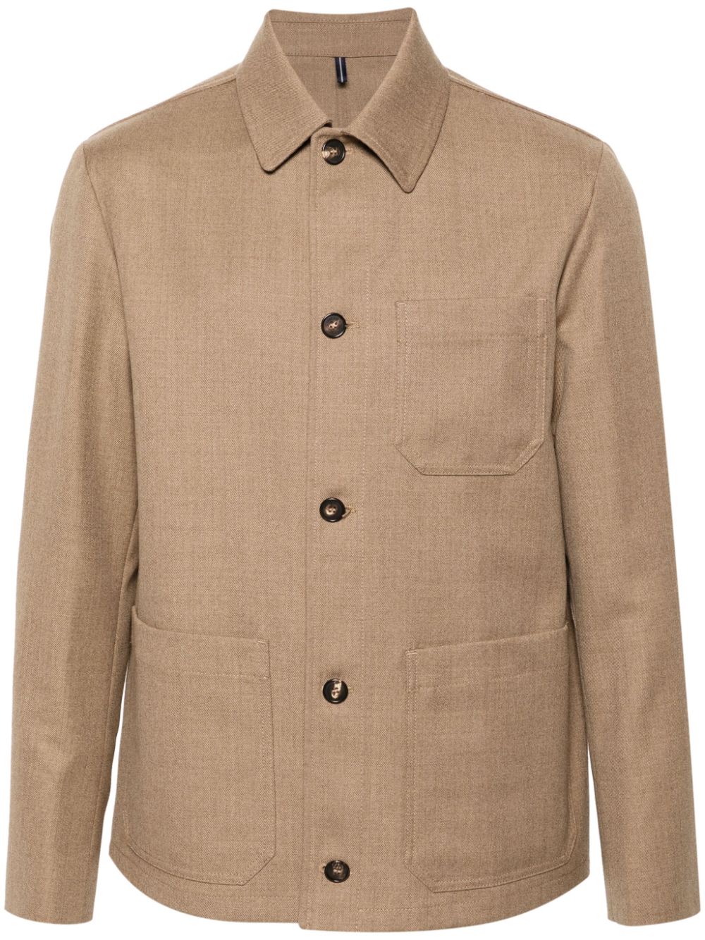 Incotex wool shirt-jacket - Neutrals von Incotex