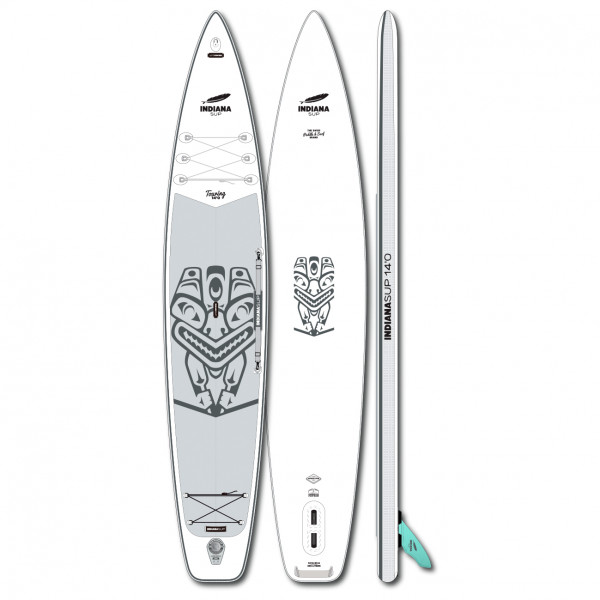 Indiana - 14'0 Touring Inflatable - SUP Board Gr 426,7 x 78,7 x 15 cm weiß/grau von Indiana