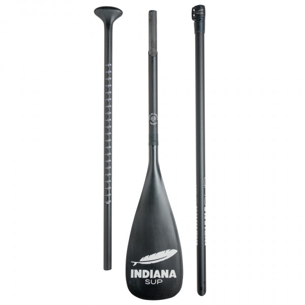 Indiana - Carbon 100% Telescope (3-Piece) - SUP Paddel Gr 180-220 cm - Bladesize 17 x 42 cm schwarz von Indiana