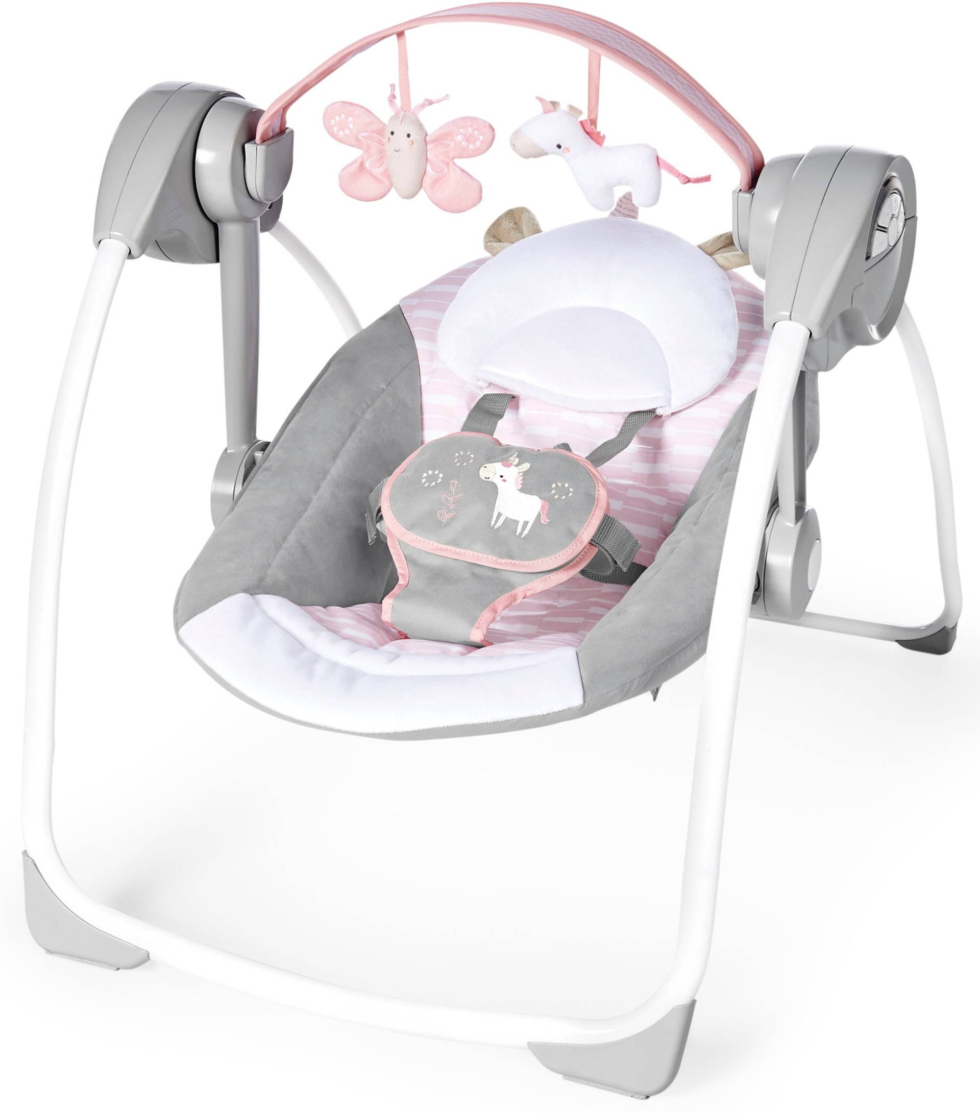 ingenuity Babyschaukel »Comfort 2 Go, Flora Unicorn«, bis 9 kg, tragbar von Ingenuity