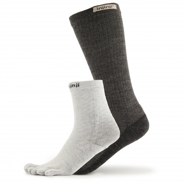 Injinji - Liner+Hiker - Wandersocken Gr L/XL;S/M grau von Injinji