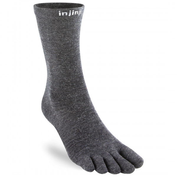 Injinji - Liner Crew Wool - Multifunktionssocken Gr L;M;S;XL grau von Injinji