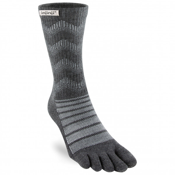 Injinji - Outdoor Midweight Crew Wool - Wandersocken Gr L;M;S;XL grau von Injinji