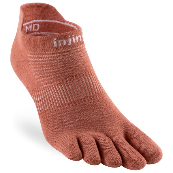 Injinji - Run Lightweight No-Show - Laufsocken Gr L braun von Injinji