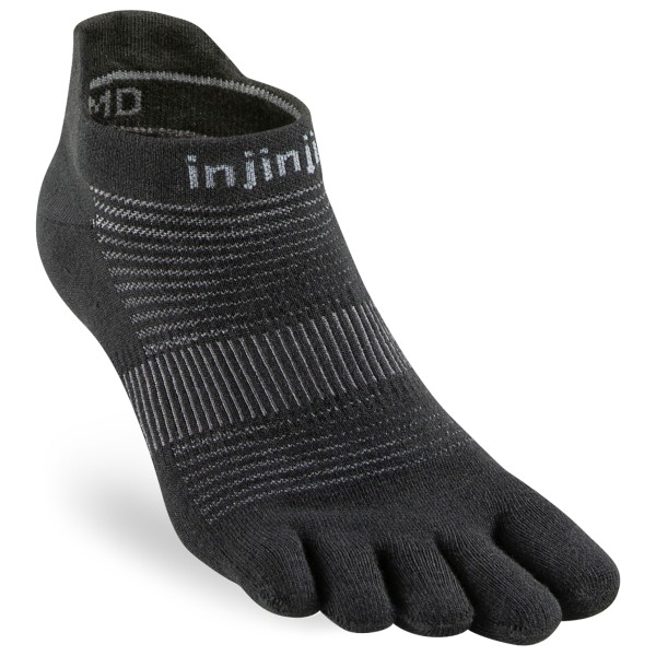 Injinji - Run Lightweight No-Show - Laufsocken Gr L schwarz von Injinji