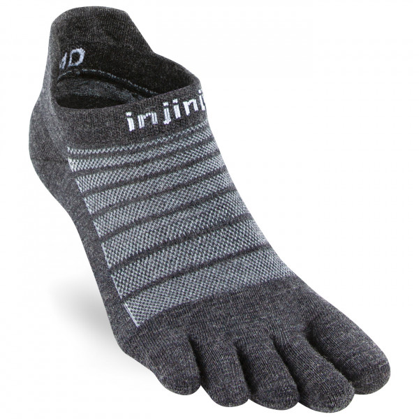 Injinji - Run Lightweight No Show Wool - Laufsocken Gr L grau von Injinji