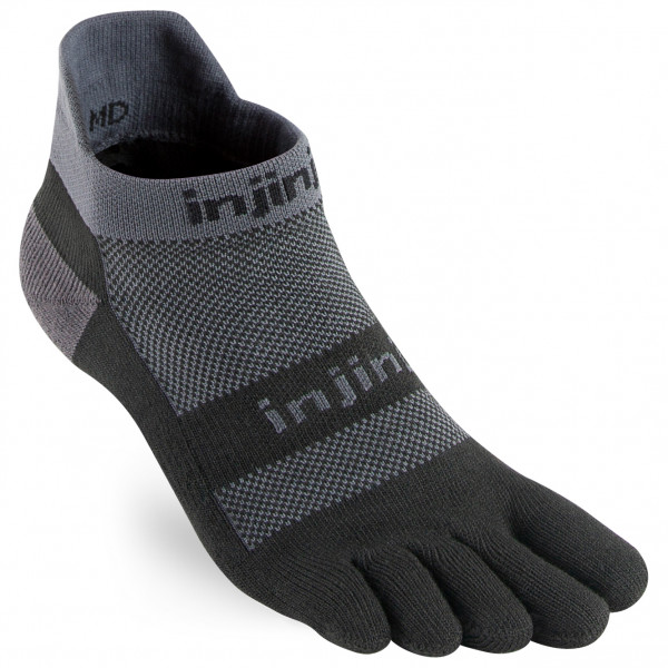 Injinji - Run Midweight No Show - Laufsocken Gr L;M;S;XL schwarz von Injinji