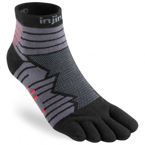 Injinji - Run Technical Mini-Crew - Laufsocken Gr M schwarz von Injinji