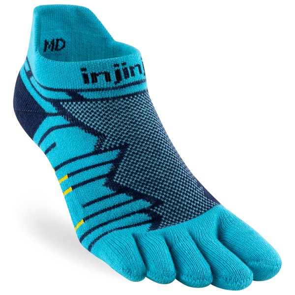 Injinji - Run Technical No Show - Laufsocken Gr L blau von Injinji